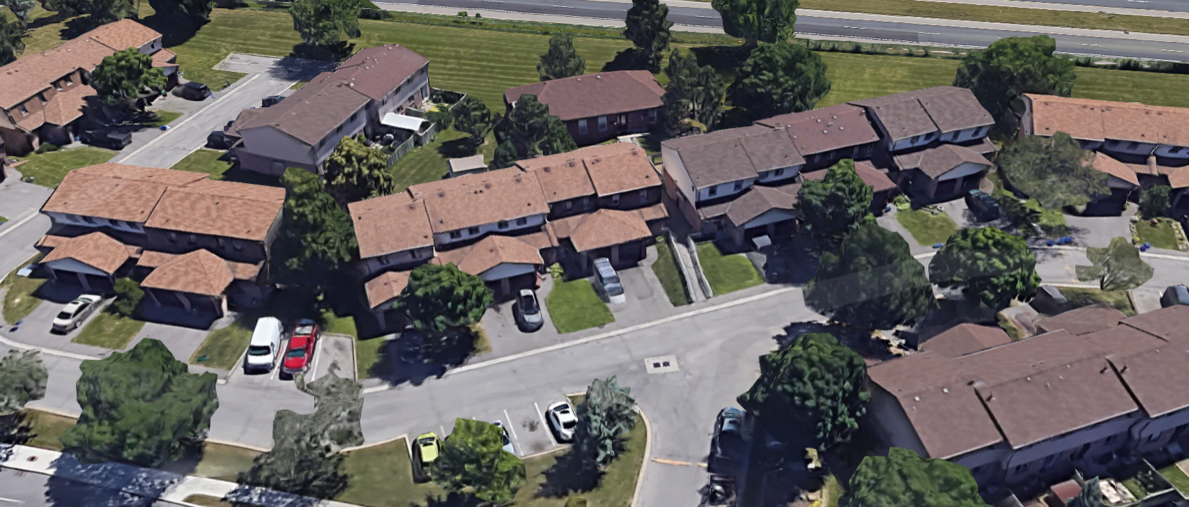 An arial view of Winkleigh Housing Co-op